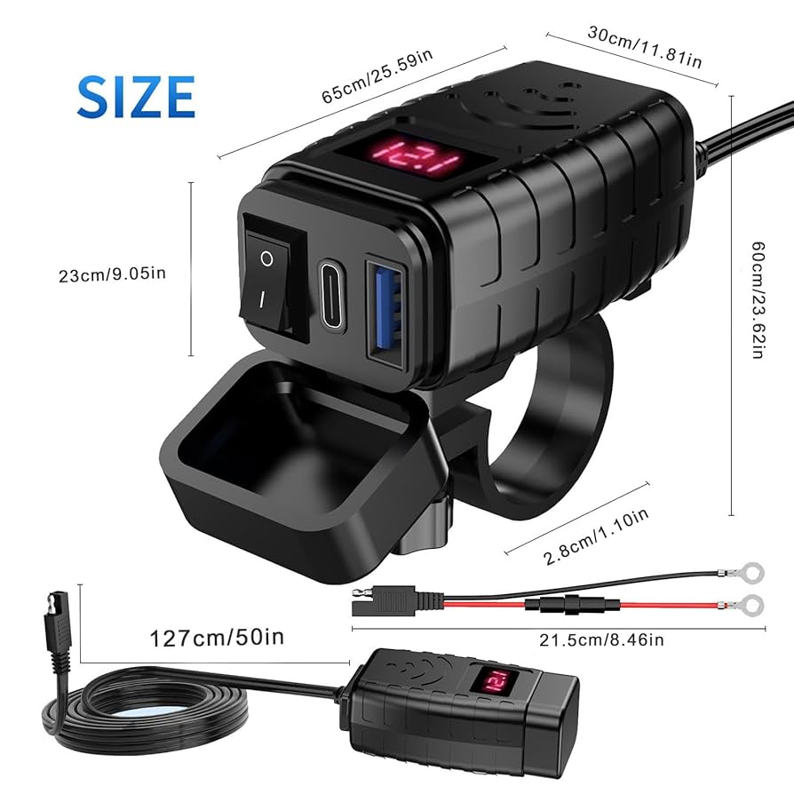 ★即発送★　オートバイ専用　ETC　3電源USB・シガレット・モバイルバッテリー オートバイ専用 ETC 3電源USB・シガレット・モバイルバッテリー
